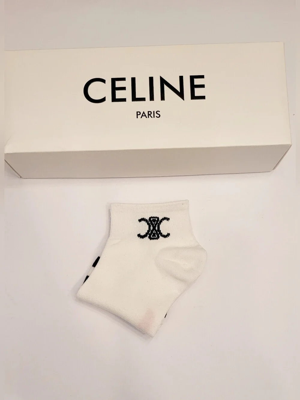 🇫🇷 CELINE White Logo✨️ Ankle Socks🧦